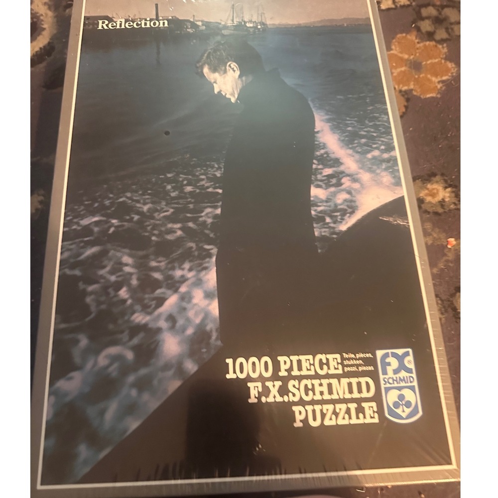 JFK 1000 Piece Jigsaw Puzzle New Sealed Vintage Art Dusk Water